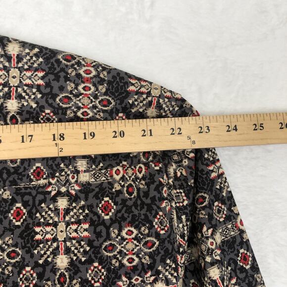 RAFTER C Pearl Snap Pro Flex 45 Performance Western Shirt XL Cowboy Black Aztec - Picture 14 of 15